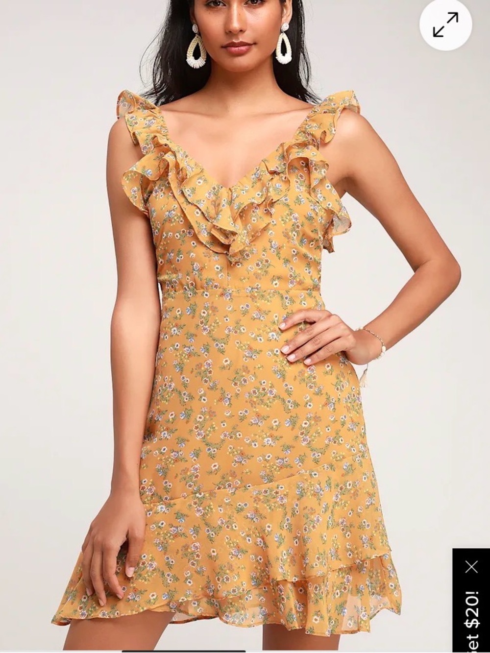 Spring Dream Ruffled Skater Dress by Lulus